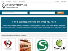 Tablet Screenshot of directory.lk